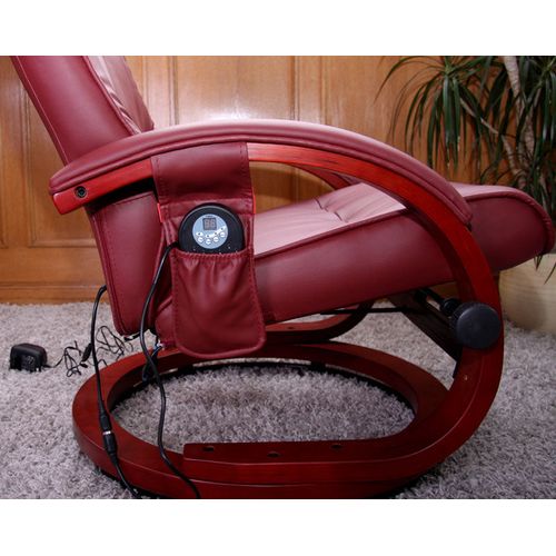 Fauteuil TV Relax Fonction Massage Avec Repose-pieds En Synthétique Noir 04_0002013