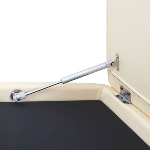 Fauteuil De Relaxation TV Repose-pieds Avec Compartiment Rangement En Cuir Véritable Crème 04_0003