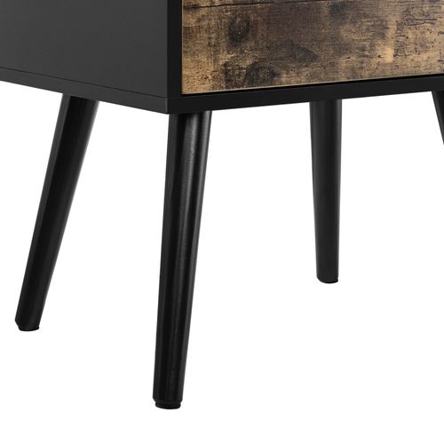 Table Chevet 2 Tiroirs De Chevet De Nuit Commode Armature De Table Et Tiroirs Pieds