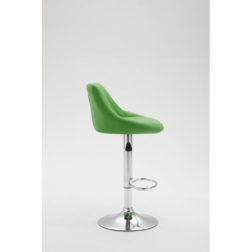 2x Tabourets De Bar En Synthétique Vert Pivotant Avec Repose-pieds Tdb10081