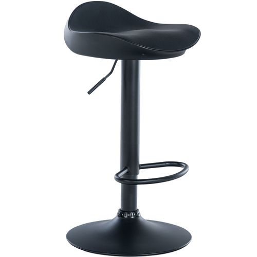 Tabouret De Bar En Synthétique Noir Et Plastique Avec Repose-pieds Design Moderne Tdb10578