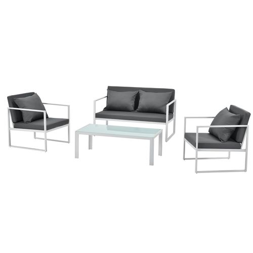 Salon De Jardin Ensemble De Jardin Table Basse Avec Canapé Et Chaises Extérieures Mét
