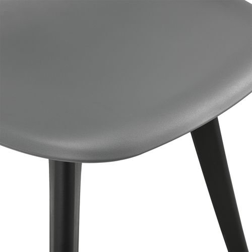 Lot De 2 Chaises De Cuisine Salle à Manger 83 Cm Gris Et Noir 03_0003630
