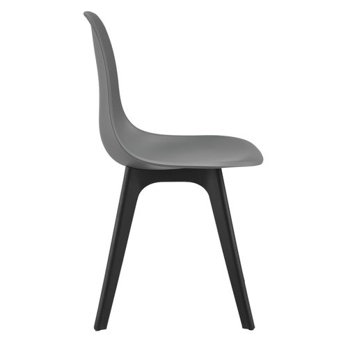 Lot De 2 Chaises De Cuisine Salle à Manger 83 Cm Gris Et Noir 03_0003630
