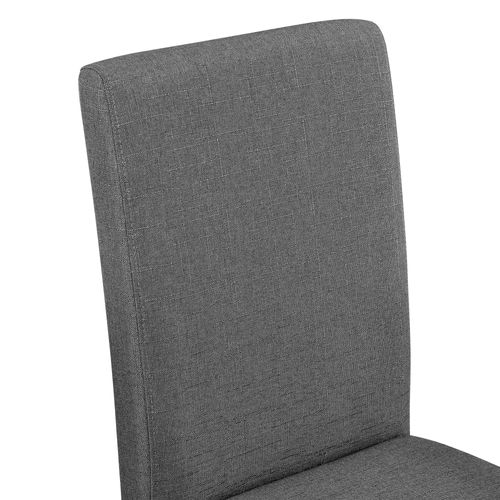 Set De 2 Chaises Rembourrées En Tissu Polyester 90 Cm Gris Et Noir 03_0003635