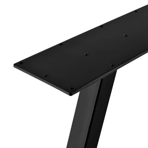 Set De 2 Pieds De Table Meuble Métal 72 Cm Noir 03_0003647