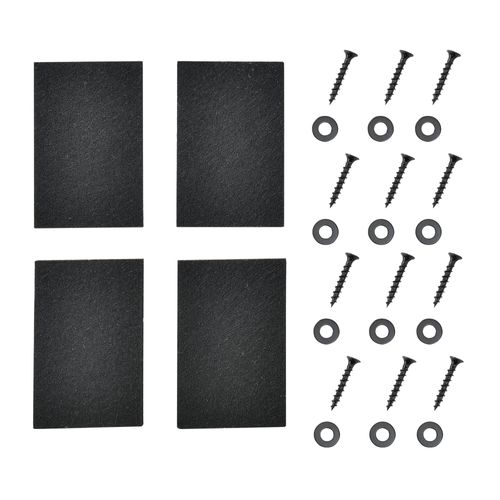 Set De 2 Pieds De Table Rectangulaire Pied De Banc Métal 40 X 43 Cm Noir 03_0003661