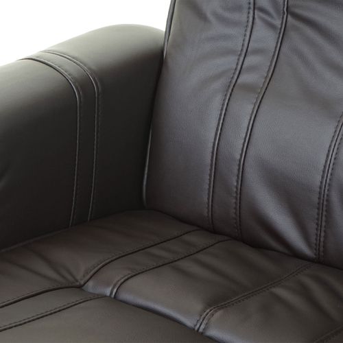 Fauteuil De Relaxation TV Inclinable Rotatif Avec Repose-pieds En Synthétique Marron 04_0001950