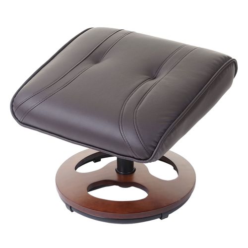 Fauteuil De Relaxation TV Inclinable Rotatif Avec Repose-pieds En Synthétique Marron 04_0001950