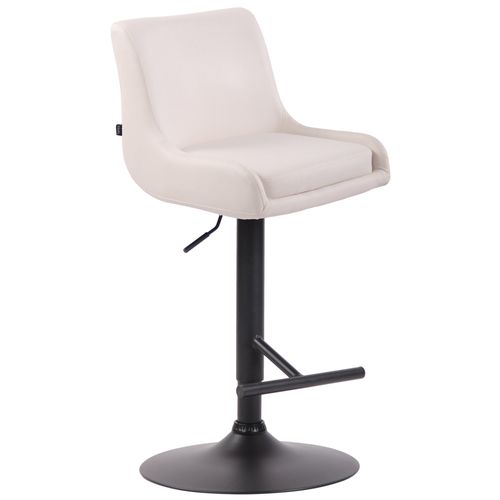 Tabouret De Bar Avec Repose-pied Design Moderne En Synthétique Blanc Pieds En Métal Chromé Tdb1043