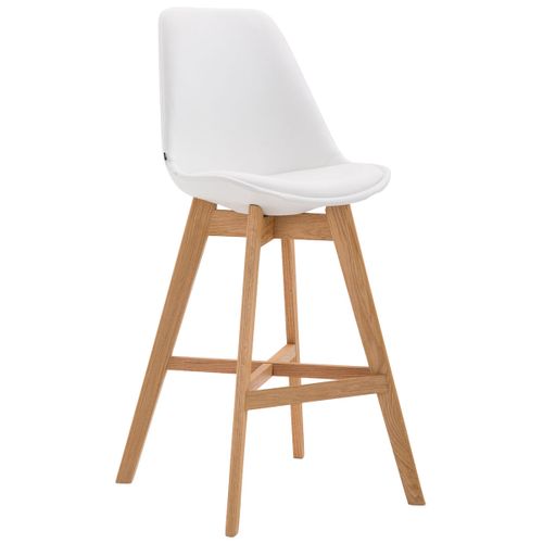 Tabouret De Bar Chaise Haute Design Scandinave Moderne En Synthétique Blanc Tdb10387