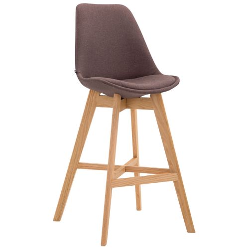 Tabouret De Bar Chaise Haute Design Scandinave Moderne En Tissu Marron Tdb10380