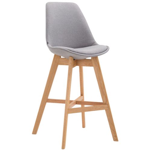 Tabouret De Bar Chaise Haute Design Scandinave Moderne En Tissu Gris Clair Tdb10379