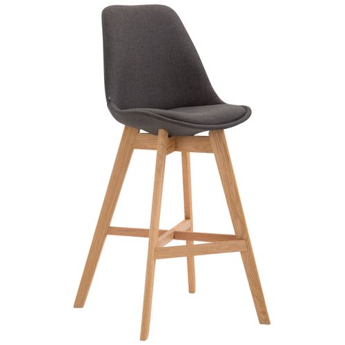 Tabouret De Bar Chaise Haute Design Scandinave Moderne En Tissu Gris Foncé Tdb10378
