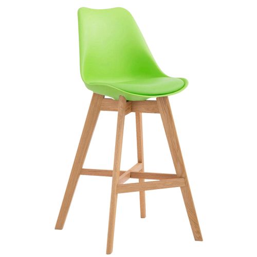 Tabouret De Bar Style Scandinave Avec Repose-pieds En Bois Assises En Plastique Et Synthétique