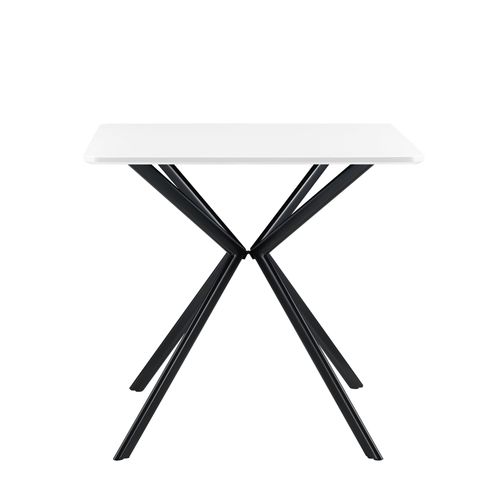 Table Salle à Manger Cuisine Pour 2 Personnes Mdf 78 Cm X 78 Cm Blanc 03_0004117