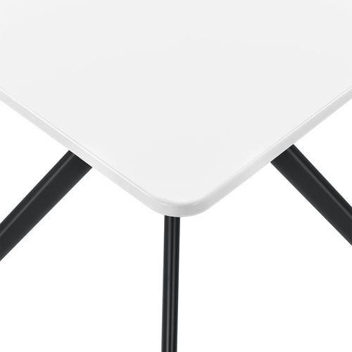 Table Salle à Manger Cuisine Pour 2 Personnes Mdf 78 Cm X 78 Cm Blanc 03_0004117