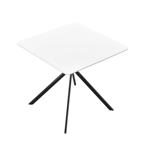 Table Salle à Manger Cuisine Pour 2 Personnes Mdf 78 Cm X 78 Cm Blanc 03_0004117