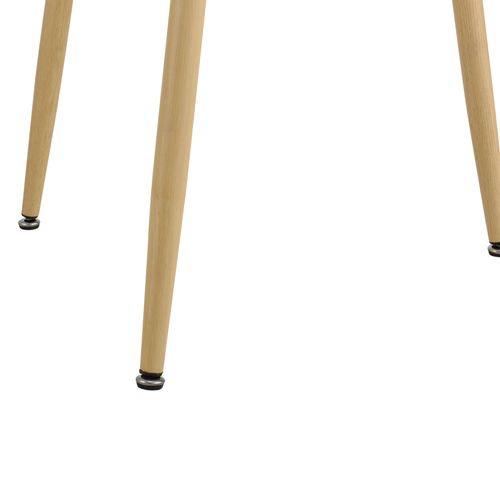 Table De Salle à Manger Cuisine Bureau Carré Mdf 80 X 80 Cm Blanc Mat Et Hêtre 03_00