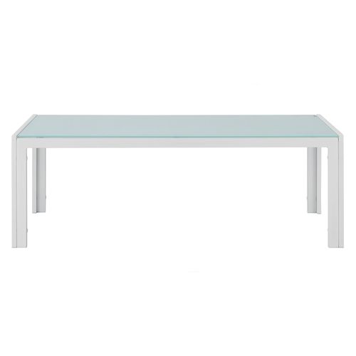 Table Basse Extérieure En Verre 100 Cm Blanc 03_0004135
