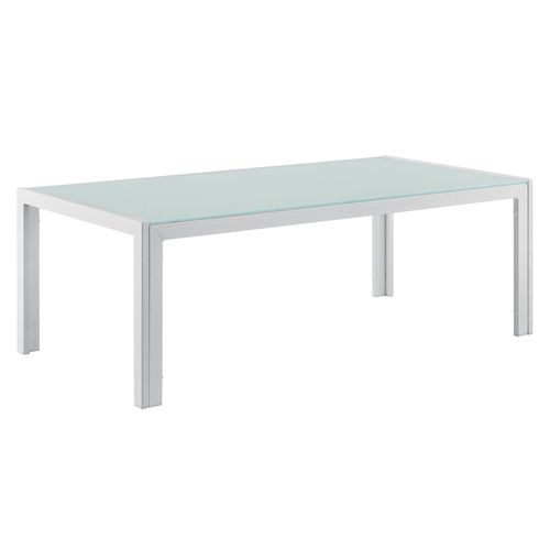 Table Basse Extérieure En Verre 100 Cm Blanc 03_0004135