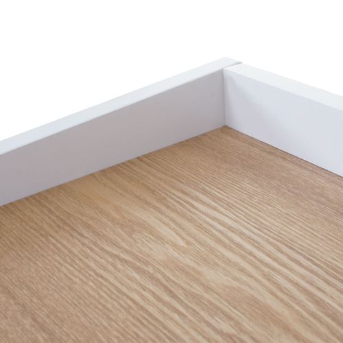 Bureau Avec Tiroirs De Rangement Compartiment De Rangement 120x55cm Mdf Aspect Frêne 04_0001403