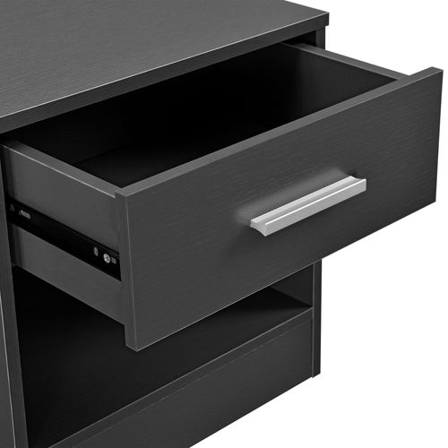 Table De Chevet Table De Nuit Commode Meuble De Rangement Tiroir 38 Cm Gris 03_000419