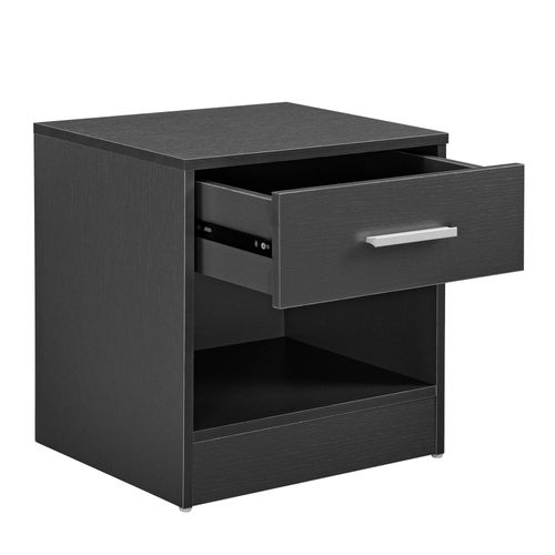 Table De Chevet Table De Nuit Commode Meuble De Rangement Tiroir 38 Cm Gris 03_000419