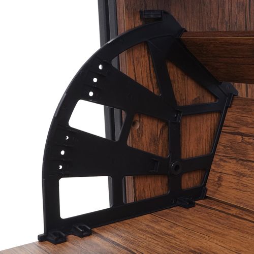 Étagère à Chaussures Meuble Rangement Entrée 122x77x29cm Jusqu'à 27 Paire Aspect Chêne Sauvage 04_