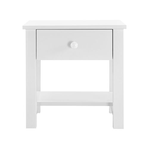 Table De Chevet Nuit Mdf 41,5cm Avec 1 Tiroir Blanc 03_0004200