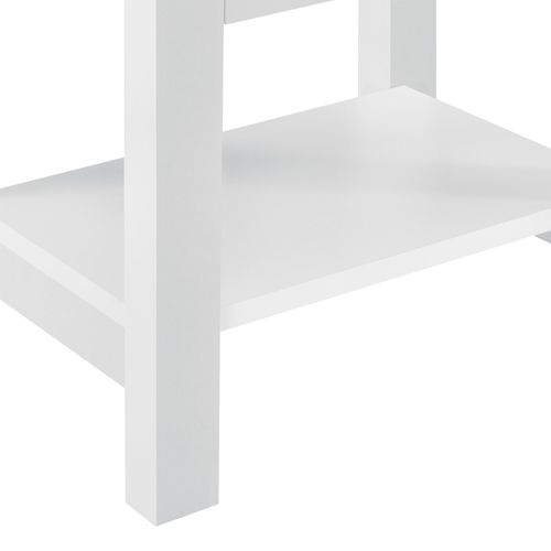 Table De Chevet Nuit Mdf 41,5cm Avec 1 Tiroir Blanc 03_0004200