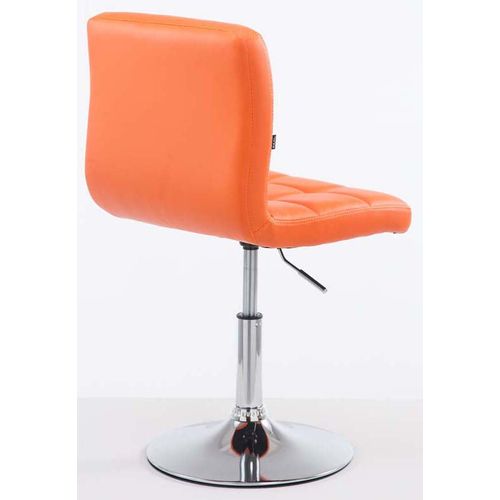 Lot De 2 Chaises De Salle à Manger Style Moderne Et Design En Synthétique Orange Hauteur Réglable