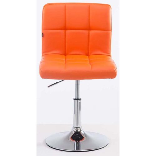 Lot De 2 Chaises De Salle à Manger Style Moderne Et Design En Synthétique Orange Hauteur Réglable