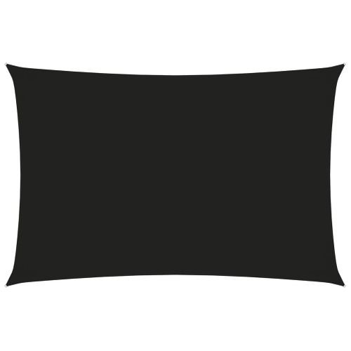 Voile Toile D'ombrage Parasol Tissu Oxford Rectangulaire 2,5 X 5 M Noir 02_0009585