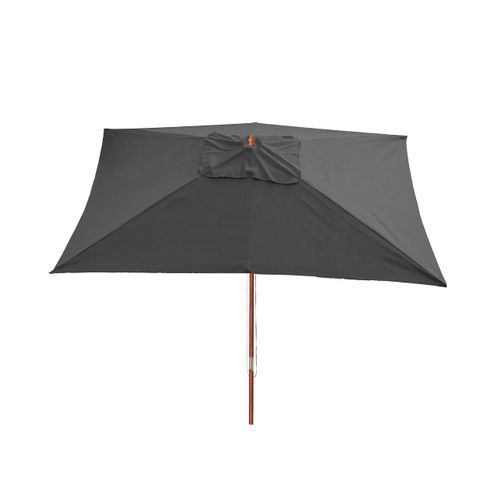 Parasol De Jardin 3x4m Rectangulaire Polyester/bois 6kg Anthracite 04_0003826