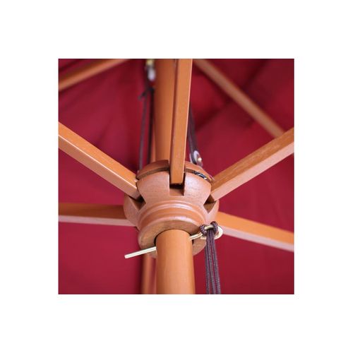Parasol De Jardin D. 3,5m Octogonal Polyester/bois 7kg Bordeaux 04_0003822
