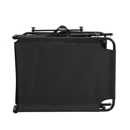 Lot De 2 Transats Pliable 190 Cm Avec Toiture Pare-soleil De Relax Acier Noir 03_0004