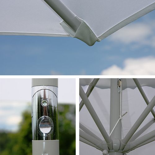 Parasol De Jardin D. 3m Inclinable Polyester/aluminium 5kg Terracotta 04_0003884