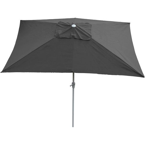 Parasol De Jardin 2x3m Rectangulaire Inclinable Polyester/aluminium 4,5kg Anthracite 04_0003889