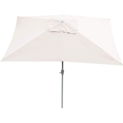 Parasol De Jardin 2x3m Rectangulaire Inclinable Polyester/aluminium 4,5kg Crème 04_0003892