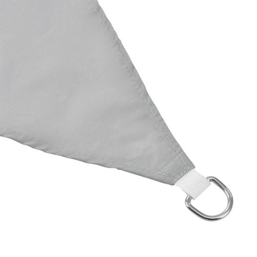 Voile Toile D'ombrage De Protection Polyester Polyuréthane Carré 2x2 M Gris Clair 0