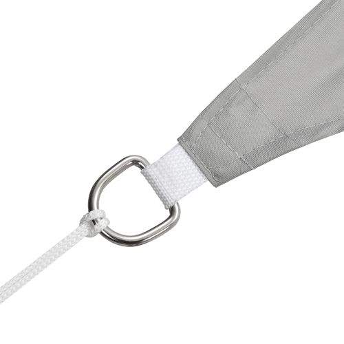 Voile Toile D'ombrage De Protection Polyester Polyuréthane Carré 2x2 M Gris Clair 0