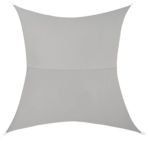 Voile D'ombrage De Protection Polyester Polyuréthane Quadrilatéral 2x3 M Gris Clair 0
