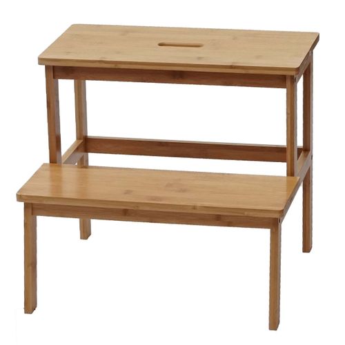 Escabeau Tabouret En Bois Bambou 43x47x38cm 04_0005425