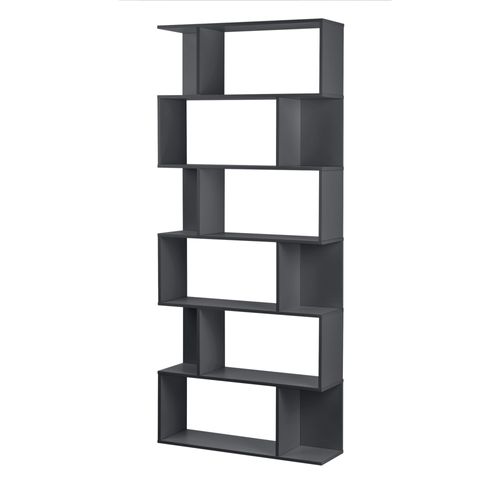Étagère Armoire Bibliothèque Jusqu'à 8 Kg Charge Par Compartiment 192 Cm Gris Foncé 03_0004688