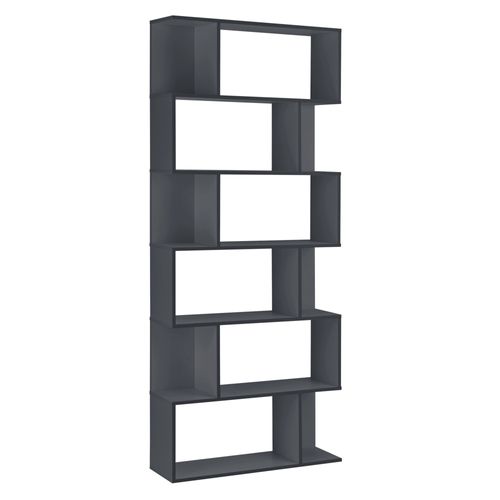 Étagère Armoire Bibliothèque Jusqu'à 8 Kg Charge Par Compartiment 192 Cm Gris Foncé 03_0004688