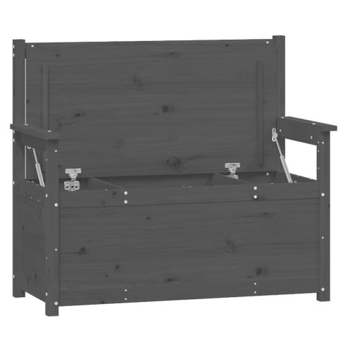 Banc Banquette 112,5 X 51,5 X 96,5 Cm Bois De Pin Massif Gris 02_0010645