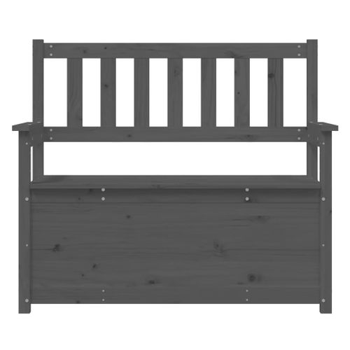 Banc Banquette 112,5 X 51,5 X 96,5 Cm Bois De Pin Massif Gris 02_0010645