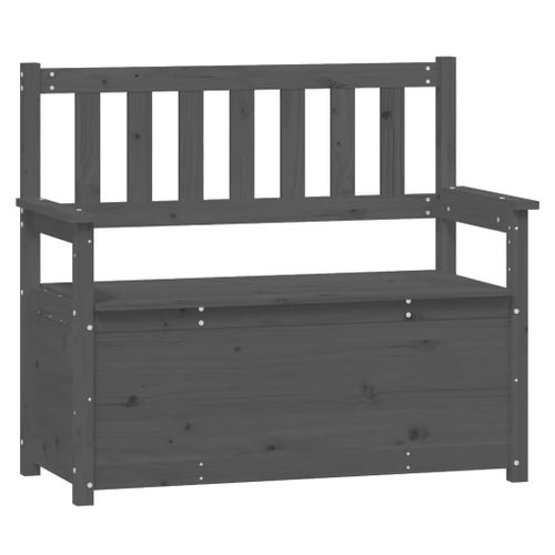 Banc Banquette 112,5 X 51,5 X 96,5 Cm Bois De Pin Massif Gris 02_0010645