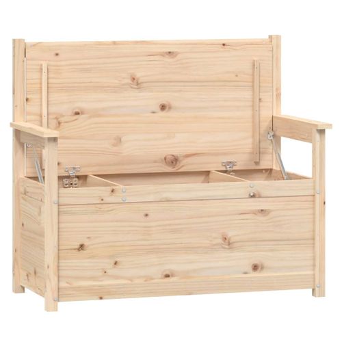 Banc Banquette Coffre De Rangement 112,5 X 51,5 X 96,5 Cm Bois De Pin Massif 02_00107